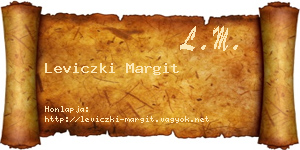 Leviczki Margit névjegykártya